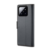 For Xiaomi 14 CaseMe 023 Butterfly Buckle Litchi Texture RFID Anti-theft Leather Phone Case(Black)