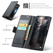 For Xiaomi 14 CaseMe 023 Butterfly Buckle Litchi Texture RFID Anti-theft Leather Phone Case(Black)