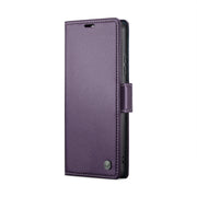 For Xiaomi 14 CaseMe 023 Butterfly Buckle Litchi Texture RFID Anti-theft Leather Phone Case(Pearly Purple)