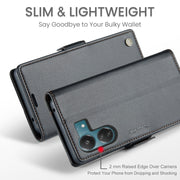 For Xiaomi Poco C65 4G CaseMe 023 Butterfly Buckle Litchi Texture RFID Anti-theft Leather Phone Case(Black)