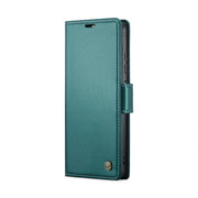 For Xiaomi Redmi Note 13 5G CaseMe 023 Butterfly Buckle Litchi Texture RFID Anti-theft Leather Phone Case(Pearly Blue)