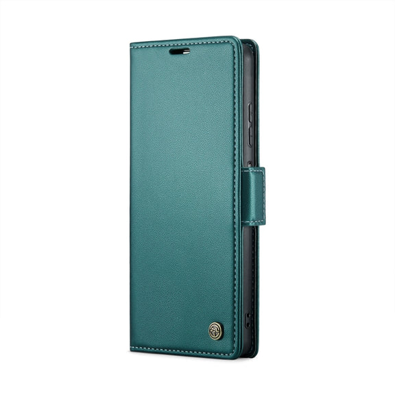 For Xiaomi Redmi Note 13 5G CaseMe 023 Butterfly Buckle Litchi Texture RFID Anti-theft Leather Phone Case(Pearly Blue)