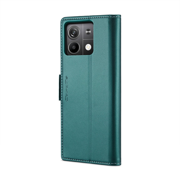 For Xiaomi Redmi Note 13 5G CaseMe 023 Butterfly Buckle Litchi Texture RFID Anti-theft Leather Phone Case(Pearly Blue)
