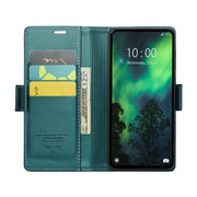 For Xiaomi Redmi Note 13 5G CaseMe 023 Butterfly Buckle Litchi Texture RFID Anti-theft Leather Phone Case(Pearly Blue)