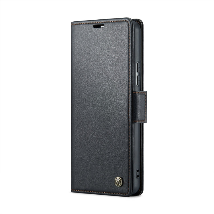 For Xiaomi Redmi Note 13 Pro 5G CaseMe 023 Butterfly Buckle Litchi Texture RFID Anti-theft Leather Phone Case(Black)