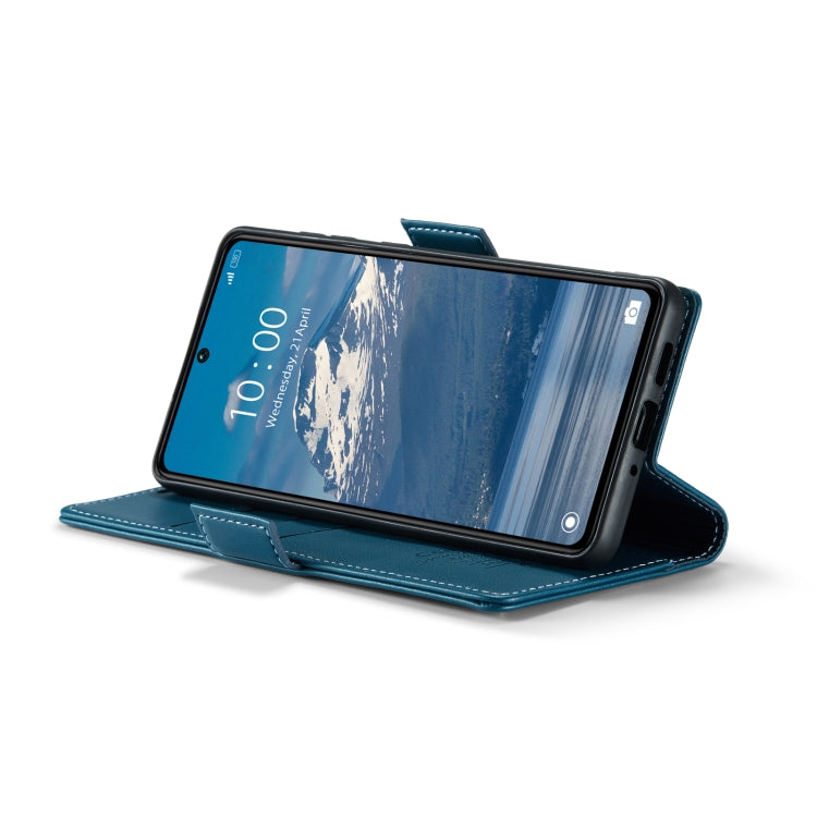 For Xiaomi Redmi Note 13 Pro 5G CaseMe 023 Butterfly Buckle Litchi Texture RFID Anti-theft Leather Phone Case(Blue)