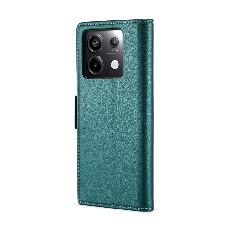 For Xiaomi Redmi Note 13 Pro 5G CaseMe 023 Butterfly Buckle Litchi Texture RFID Anti-theft Leather Phone Case(Pearly Blue)
