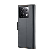 For Xiaomi Poco X6 5G CaseMe 023 Butterfly Buckle Litchi Texture RFID Anti-theft Leather Phone Case(Black)