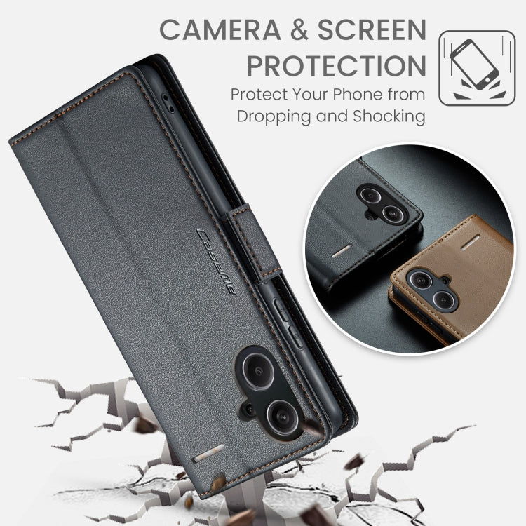 For Xiaomi Redmi Note 13 Pro+ 5G CaseMe 023 Butterfly Buckle Litchi Texture RFID Anti-theft Leather Phone Case(Black) - Xiaomi Cases by CaseMe | Online Shopping South Africa | PMC TechLife | Buy Now Pay Later Mobicred