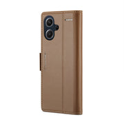 For Xiaomi Redmi Note 13 Pro+ 5G CaseMe 023 Butterfly Buckle Litchi Texture RFID Anti-theft Leather Phone Case(Brown)