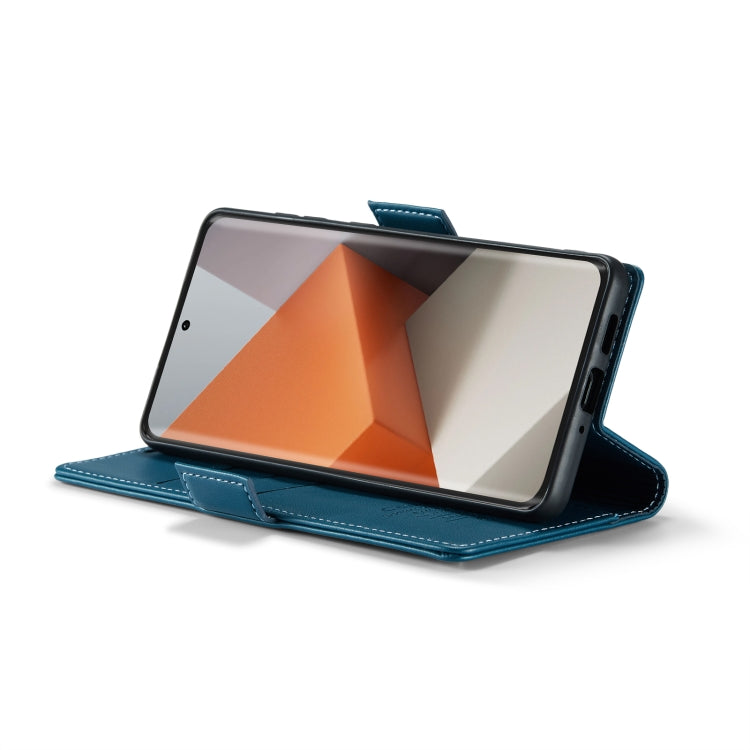 For Xiaomi Redmi Note 13 Pro+ 5G CaseMe 023 Butterfly Buckle Litchi Texture RFID Anti-theft Leather Phone Case(Blue)
