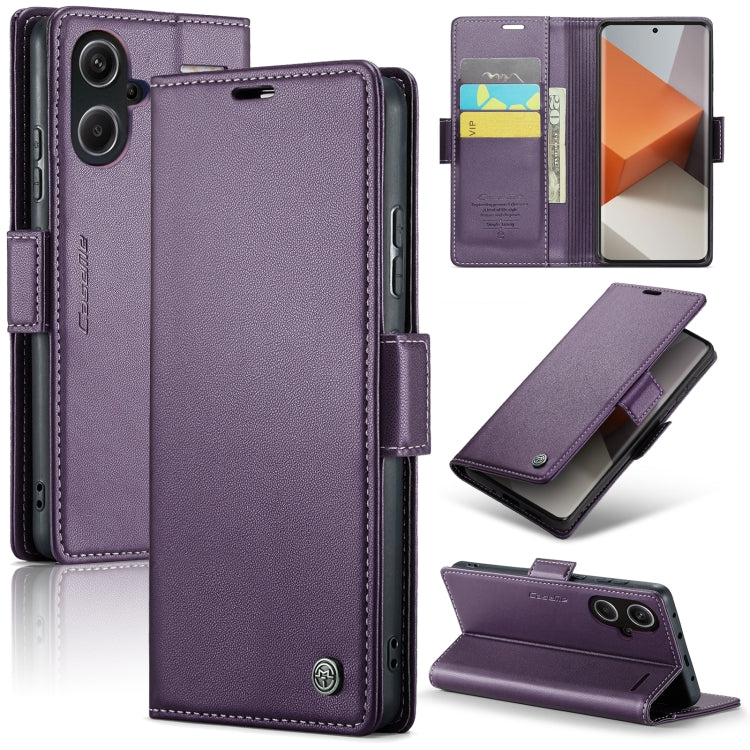 For Xiaomi Redmi Note 13 Pro+ 5G CaseMe 023 Butterfly Buckle Litchi Texture RFID Anti-theft Leather Phone Case(Pearly Purple) - Xiaomi Cases by CaseMe | Online Shopping South Africa | PMC TechLife | Buy Now Pay Later Mobicred