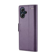 For Xiaomi Redmi Note 13 Pro+ 5G CaseMe 023 Butterfly Buckle Litchi Texture RFID Anti-theft Leather Phone Case(Pearly Purple)