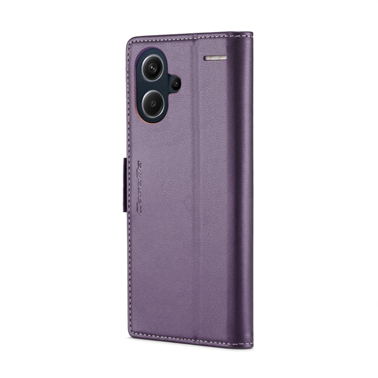 For Xiaomi Redmi Note 13 Pro+ 5G CaseMe 023 Butterfly Buckle Litchi Texture RFID Anti-theft Leather Phone Case(Pearly Purple)