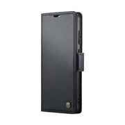 For Xiaomi Poco X6 Pro 5G/Redmi K70E 5G CaseMe 023 Butterfly Buckle Litchi Texture RFID Anti-theft Leather Phone Case(Black)