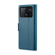 For Xiaomi Poco X6 Pro 5G/Redmi K70E 5G CaseMe 023 Butterfly Buckle Litchi Texture RFID Anti-theft Leather Phone Case(Blue)