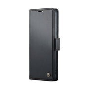 For Xiaomi Redmi Note 13 4G CaseMe 023 Butterfly Buckle Litchi Texture RFID Anti-theft Leather Phone Case(Black)