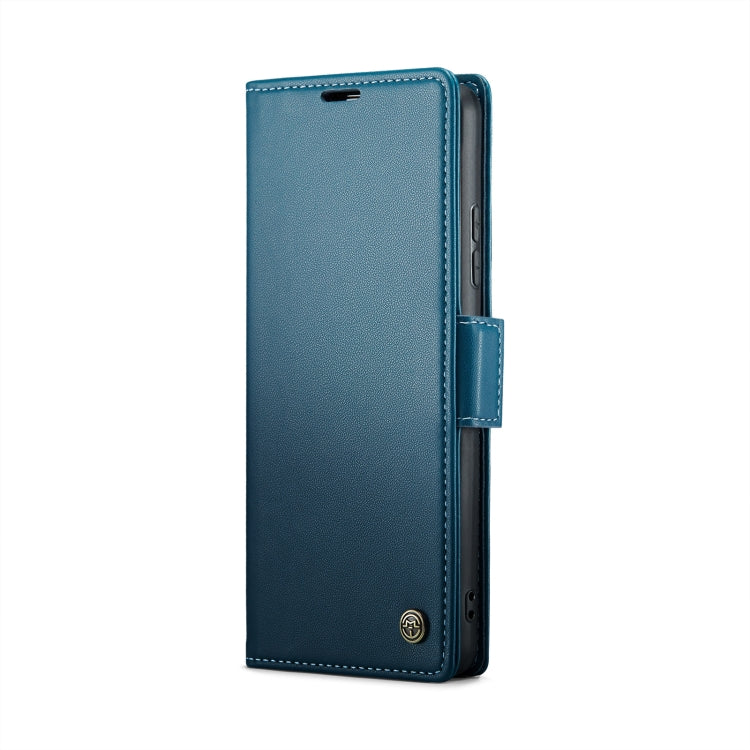 For Xiaomi Redmi Note 13 4G CaseMe 023 Butterfly Buckle Litchi Texture RFID Anti-theft Leather Phone Case(Blue)