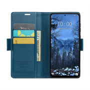 For Xiaomi Redmi Note 13 4G CaseMe 023 Butterfly Buckle Litchi Texture RFID Anti-theft Leather Phone Case(Blue)