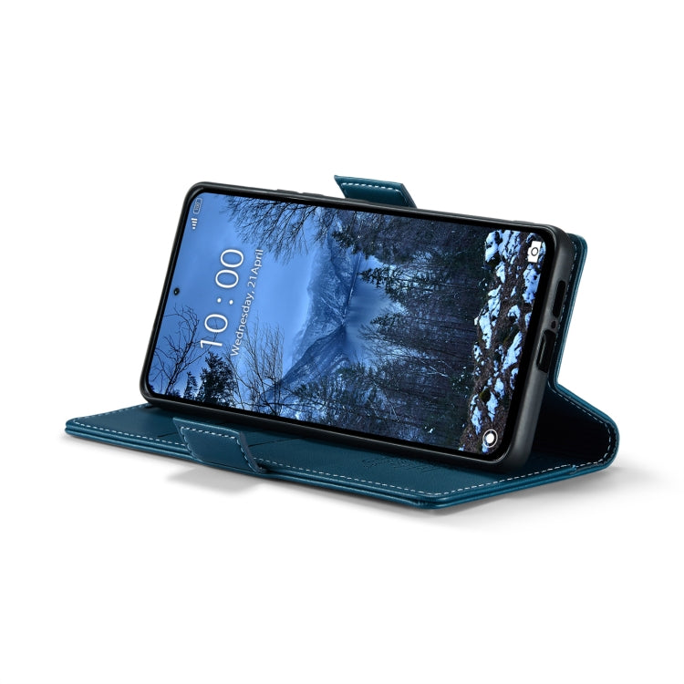 For Xiaomi Redmi Note 13 4G CaseMe 023 Butterfly Buckle Litchi Texture RFID Anti-theft Leather Phone Case(Blue)