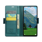 For Xiaomi Redmi Note 13 4G CaseMe 023 Butterfly Buckle Litchi Texture RFID Anti-theft Leather Phone Case(Pearly Blue)