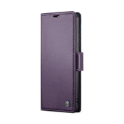 For Xiaomi Redmi Note 13 4G CaseMe 023 Butterfly Buckle Litchi Texture RFID Anti-theft Leather Phone Case(Pearly Purple)