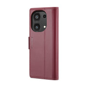 For Xiaomi Redmi Note 13 Pro 4G CaseMe 023 Butterfly Buckle Litchi Texture RFID Anti-theft Leather Phone Case(Wine Red)