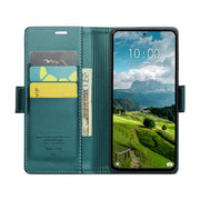 For Xiaomi Redmi Note 13 Pro 4G CaseMe 023 Butterfly Buckle Litchi Texture RFID Anti-theft Leather Phone Case(Pearly Blue)