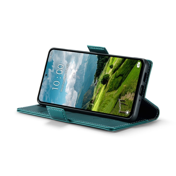 For Xiaomi Redmi Note 13 Pro 4G CaseMe 023 Butterfly Buckle Litchi Texture RFID Anti-theft Leather Phone Case(Pearly Blue)