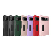For Google Pixel Fold Litchi Texture Integrated Shockproof Phone Case with Holder(Green)