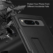 For Google Pixel Fold Litchi Texture Integrated Shockproof Phone Case with Holder(Green)