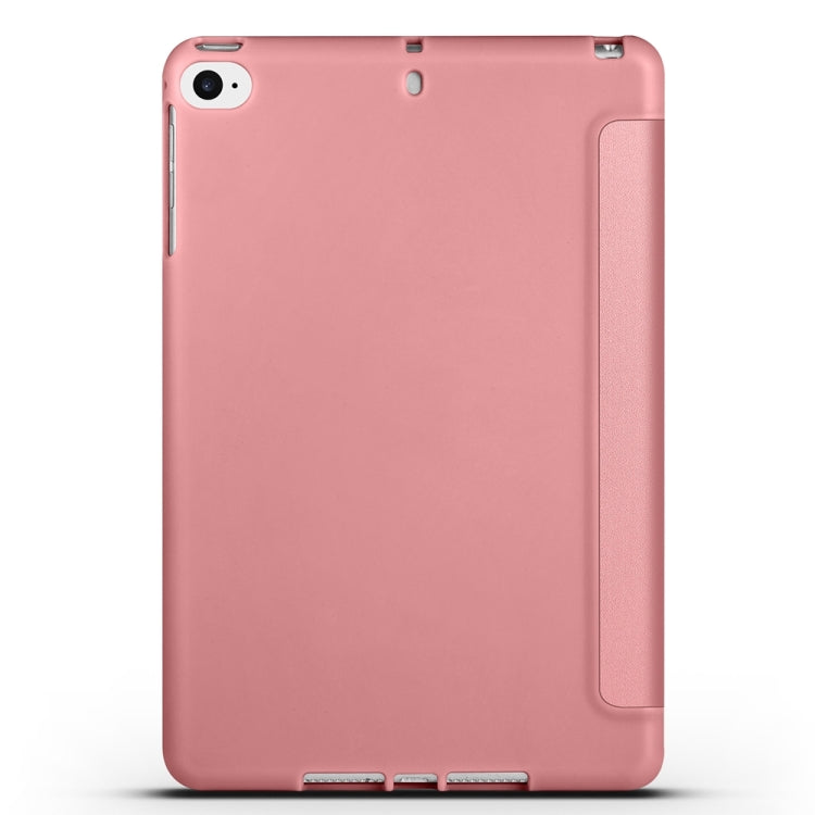 For iPad 9.7 2018 / 2017 / Air 2 / Air 3-folding TPU Horizontal Flip Leather Tablet Case with Holder(Rose Gold) - iPad 9.7 (2018) & (2017) Cases by PMC TechLife | Online Shopping South Africa | PMC TechLife