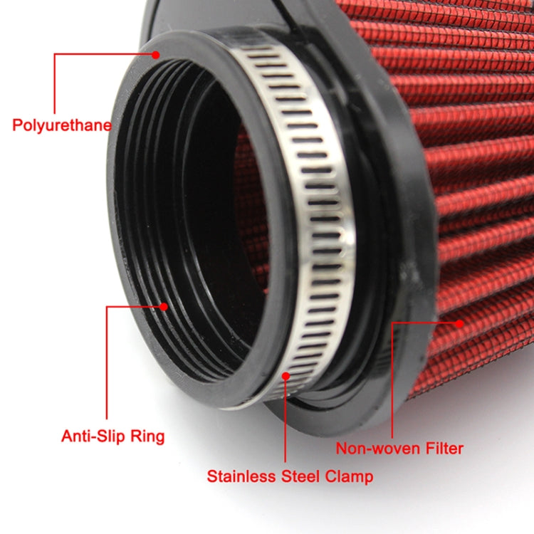 55mm XH-UN073 Mushroom Head Style Car Modified Air Filter Motorcycle Exhaust Filter(Black) - Air Intake System by PMC TechLife | Online Shopping South Africa | PMC TechLife | Buy Now Pay Later Mobicred