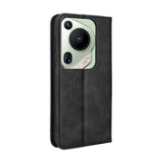 For Huawei Pura 70 Pro / 70 Pro+ Magnetic Buckle Retro Texture Leather Phone Case(Black)