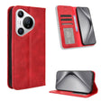 For Huawei Pura 70 Magnetic Buckle Retro Texture Leather Phone Case(Red) - free shipping - PMC Jewellery - Order now!