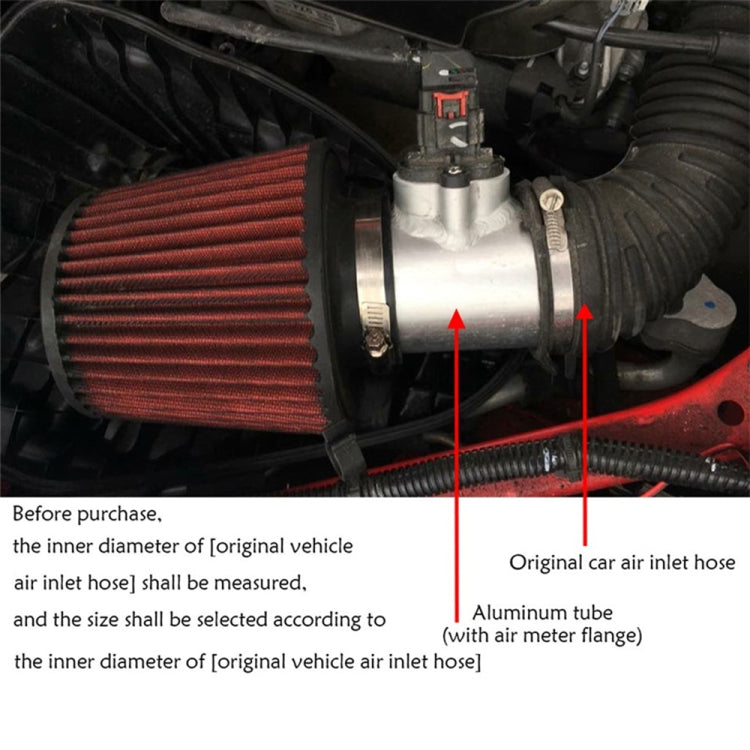 76mm XH-UN606 Car Modified Engine Air Flow Meter Flange Intake Sensor Base for Volkswagen / Nissan / Cadillac