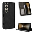 For Sony Xperia 1 VI 2024 Magnetic Buckle Retro Texture Leather Phone Case(Black) - Sony Cases by PMC Jewellery | Online Shopping South Africa | PMC Jewellery | Buy Now Pay Later Mobicred