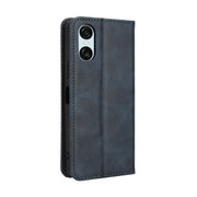 For Sony Xperia 10 VI 2024 Magnetic Buckle Retro Texture Leather Phone Case(Blue)
