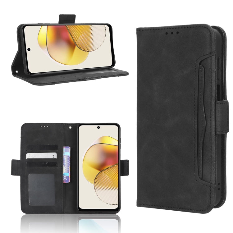 For Motorola Moto G 5G 2023 Skin Feel Calf Texture Card Slots Leather Phone Case(Black) - Motorola Cases by PMC TechLife | Online Shopping South Africa | PMC TechLife | Buy Now Pay Later Mobicred