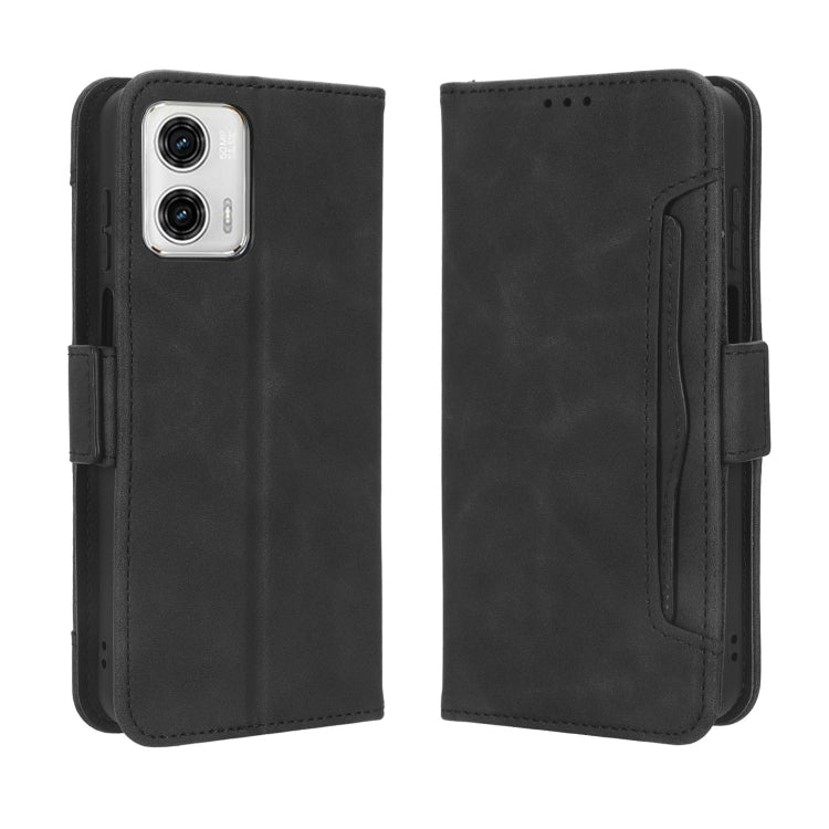 For Motorola Moto G 5G 2023 Skin Feel Calf Texture Card Slots Leather Phone Case(Black) - Motorola Cases by PMC TechLife | Online Shopping South Africa | PMC TechLife | Buy Now Pay Later Mobicred