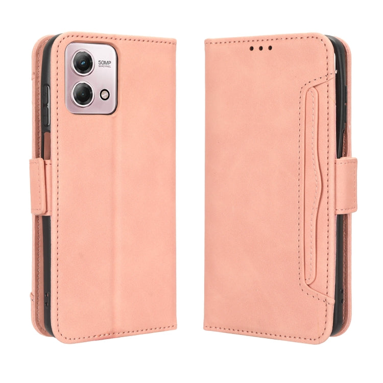 For Motorola Moto G Stylus 5G 2023 Skin Feel Calf Texture Card Slots Leather Phone Case(Pink) - Motorola Cases by PMC TechLife | Online Shopping South Africa | PMC TechLife | Buy Now Pay Later Mobicred