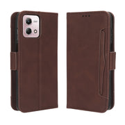 For Motorola Moto G Stylus 5G 2023 Skin Feel Calf Texture Card Slots Leather Phone Case(Brown)