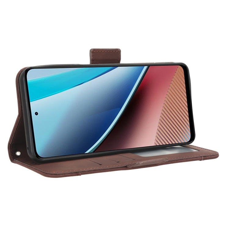 For Motorola Moto G Stylus 5G 2023 Skin Feel Calf Texture Card Slots Leather Phone Case(Brown)
