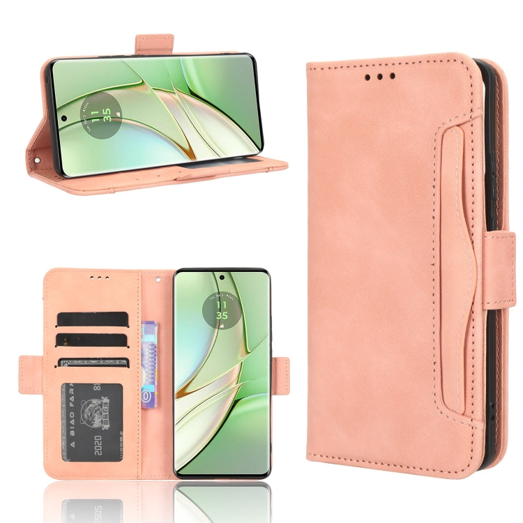 For Motorola Edge 40 Skin Feel Calf Texture Card Slots Leather Phone Case(Pink) - Motorola Cases by PMC TechLife | Online Shopping South Africa | PMC TechLife | Buy Now Pay Later Mobicred
