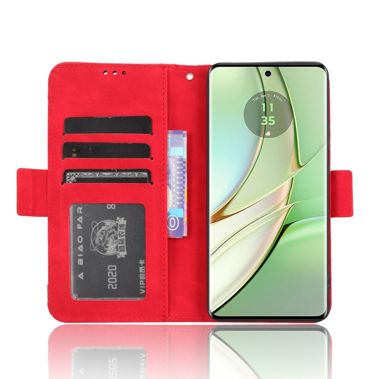For Motorola Edge 40 Skin Feel Calf Texture Card Slots Leather Phone Case(Red) - Motorola Cases by PMC TechLife | Online Shopping South Africa | PMC TechLife | Buy Now Pay Later Mobicred