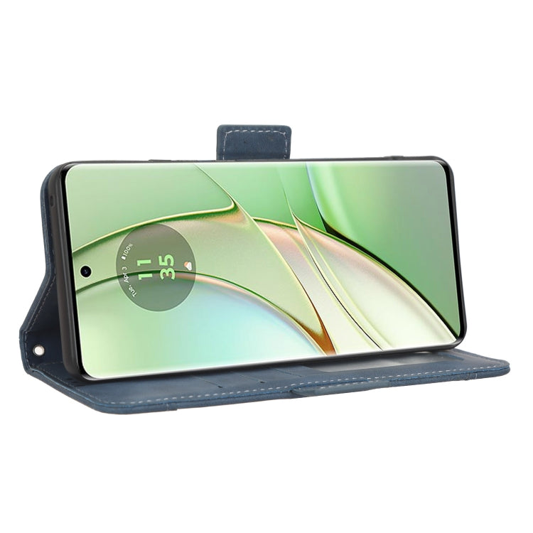For Motorola Edge 40 Skin Feel Calf Texture Card Slots Leather Phone Case(Blue) - Motorola Cases by PMC TechLife | Online Shopping South Africa | PMC TechLife | Buy Now Pay Later Mobicred