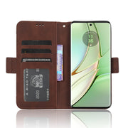 For Motorola Edge 40 Skin Feel Calf Texture Card Slots Leather Phone Case(Brown)