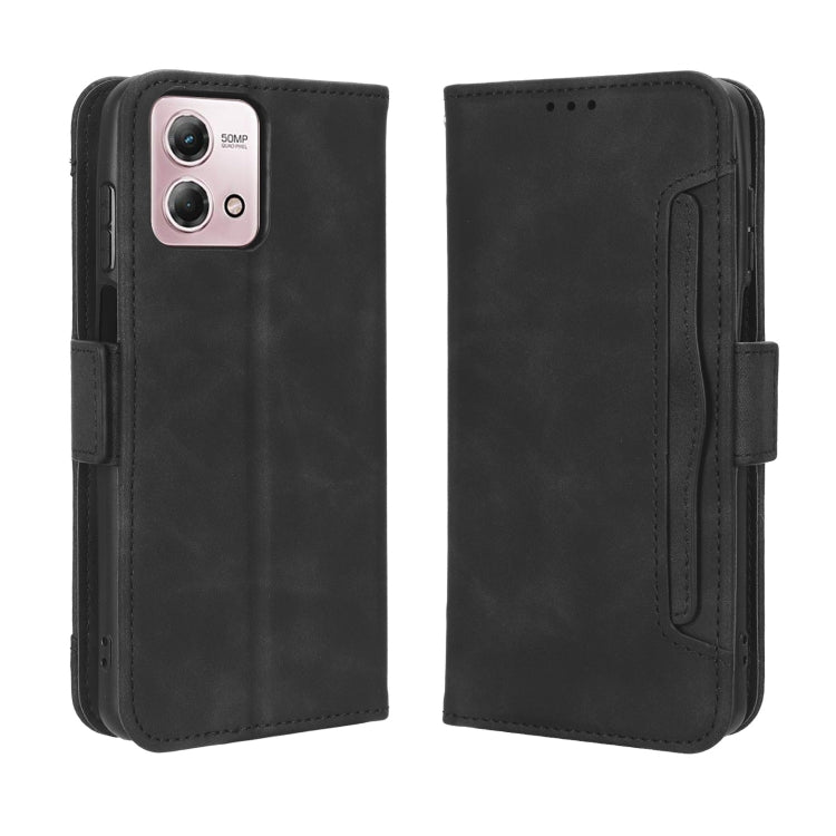 For Motorola Moto G Stylus 4G 2023 Skin Feel Calf Texture Card Slots Leather Phone Case(Black) - Motorola Cases by PMC TechLife | Online Shopping South Africa | PMC TechLife | Buy Now Pay Later Mobicred