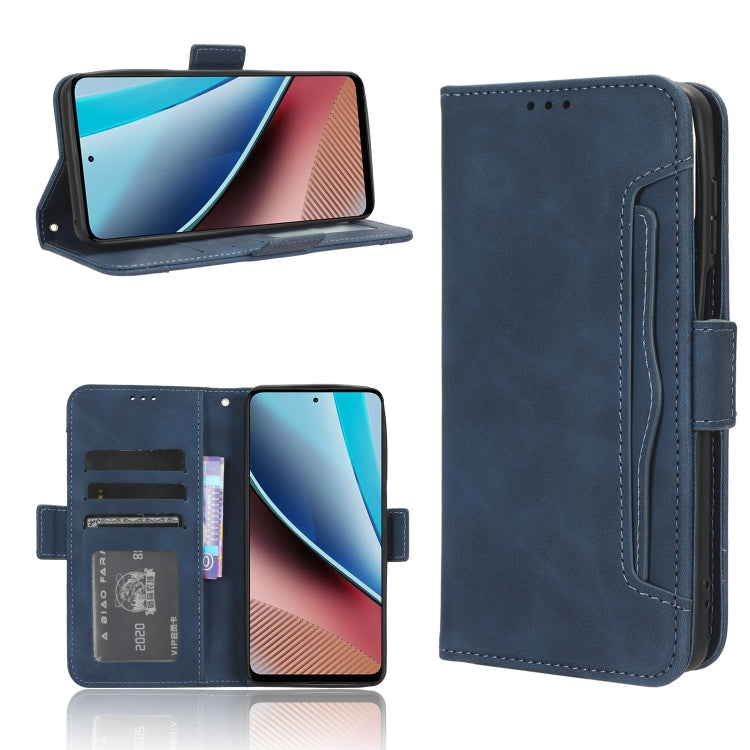 For Motorola Moto G Stylus 4G 2023 Skin Feel Calf Texture Card Slots Leather Phone Case(Blue) - Motorola Cases by PMC TechLife | Online Shopping South Africa | PMC TechLife | Buy Now Pay Later Mobicred