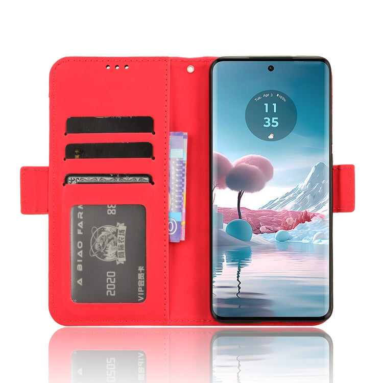 For Motorola Edge 40 Neo 5G Skin Feel Calf Texture Card Slots Leather Phone Case(Red) - Motorola Cases by PMC TechLife | Online Shopping South Africa | PMC TechLife | Buy Now Pay Later Mobicred